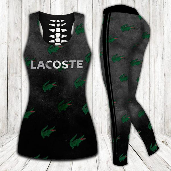 Lacoste Tank Top Leggings Sport Clothing Clothes Outfit Gym For Women Ht