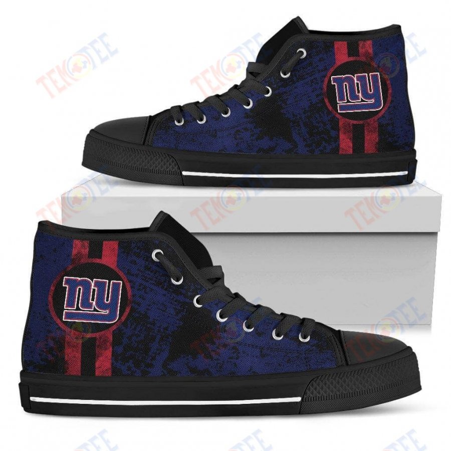 Mens Womens New York Giants High Top Shoes V1 Triple Stripe Bar Dynamictop Sports Shoes TMT556