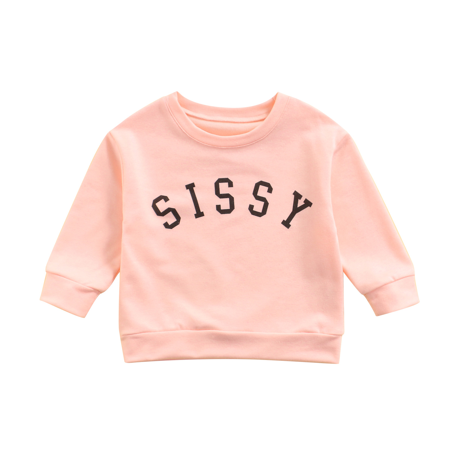 Toddler Kids Baby Boy Girl Crewneck Sweatshirt Sissy Letter Printed Long Sleeve Pullover Sweater Tops alx