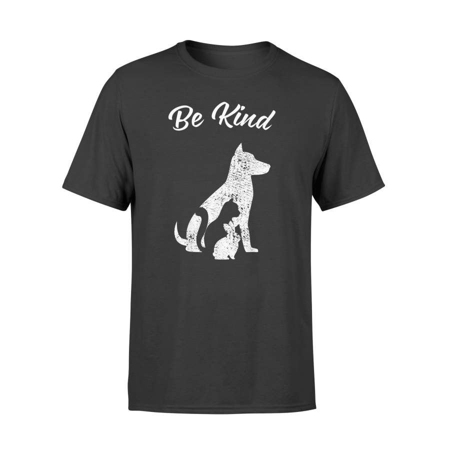 Be Kind To Animal Love Cats Dog Rabbit Distressed Tshirt – Standard T-shirt