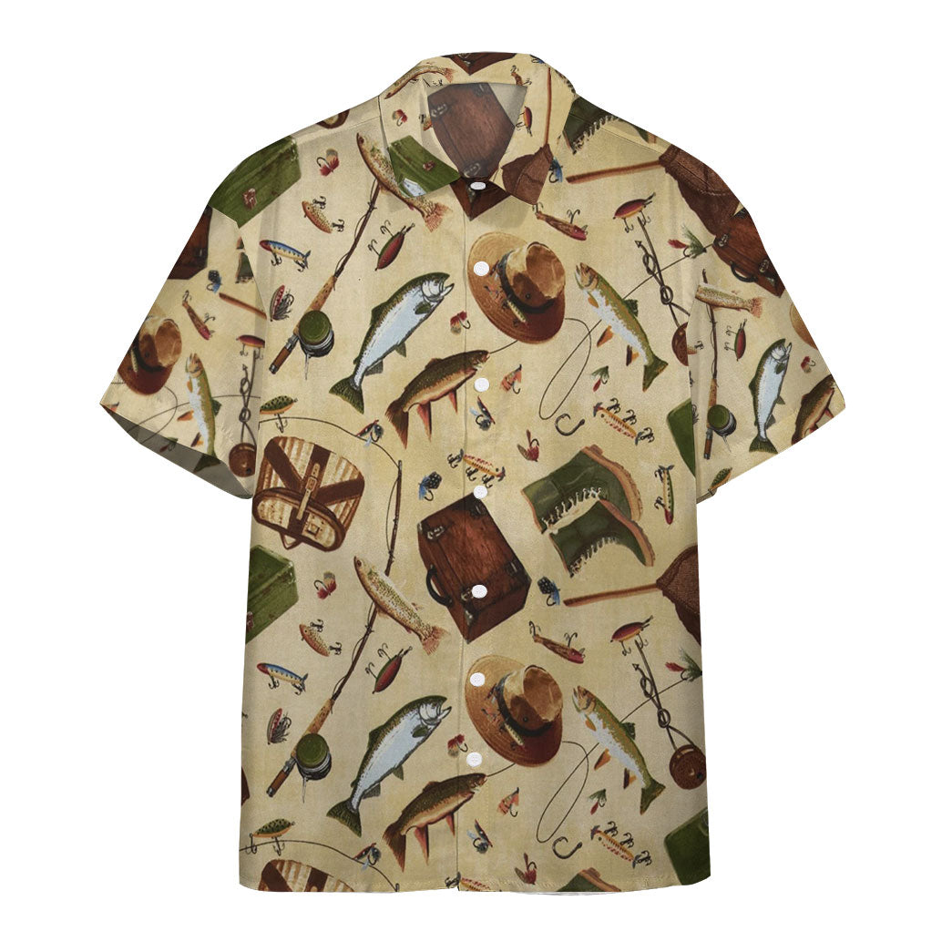 Gearhumans Old Fishing Style Custom Hawaiian Shirt Ha87495