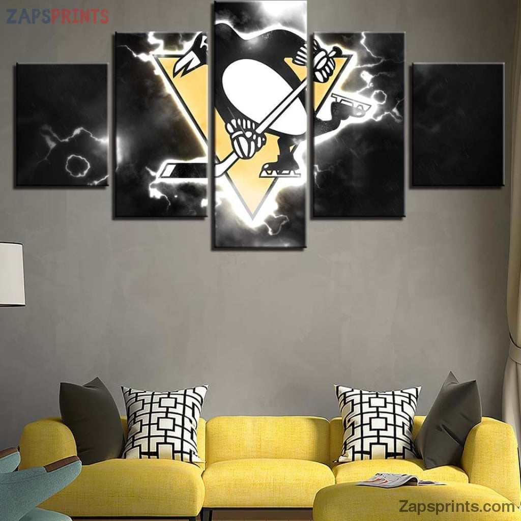 Pittsburgh Penguins Logo Canvas Wall Art