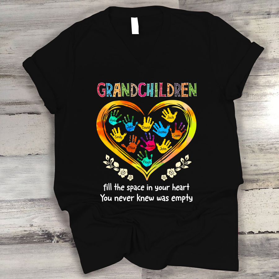 Grandchildren Fill The Space In Your Heart V-Neck