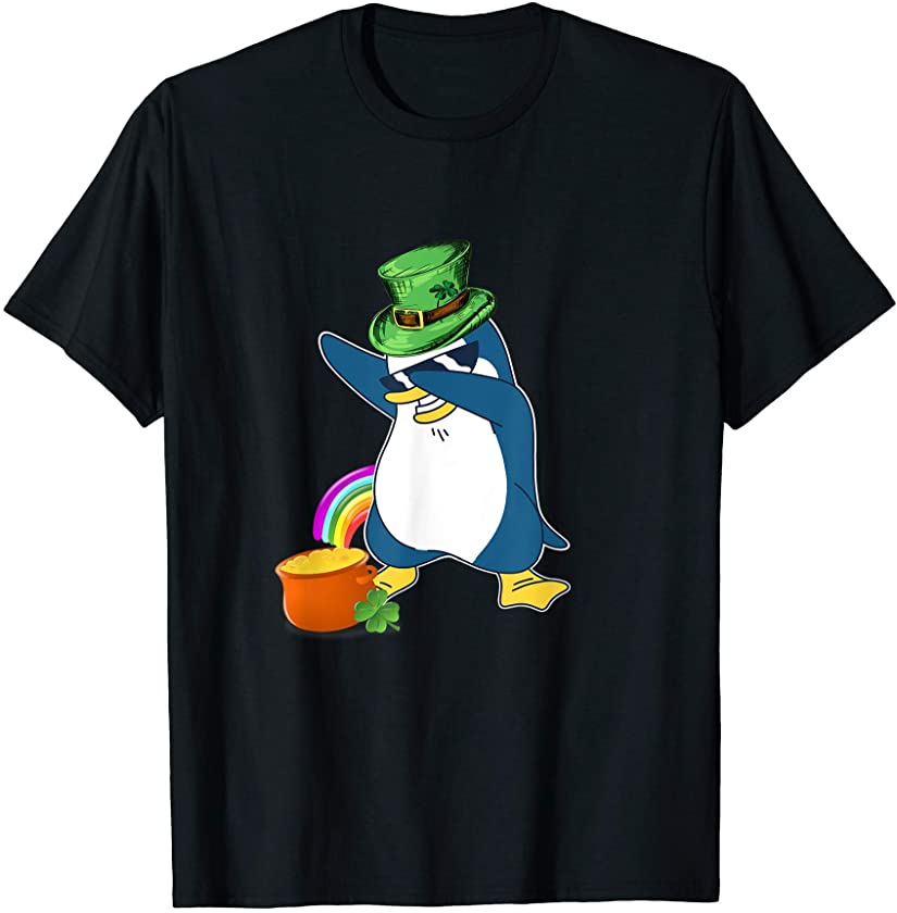 St. Patrick’s Day 2021 Dabbing Leprechaun Penguin T-Shirt