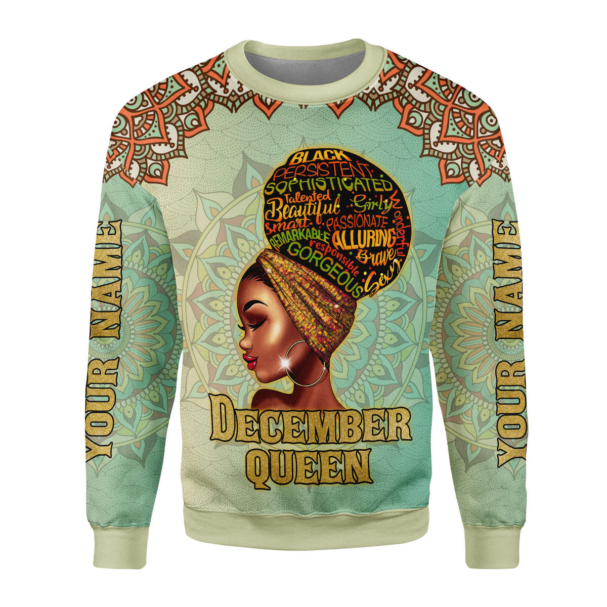 Customspig Personalized Ugly Sweater December Girl 3D Apparel