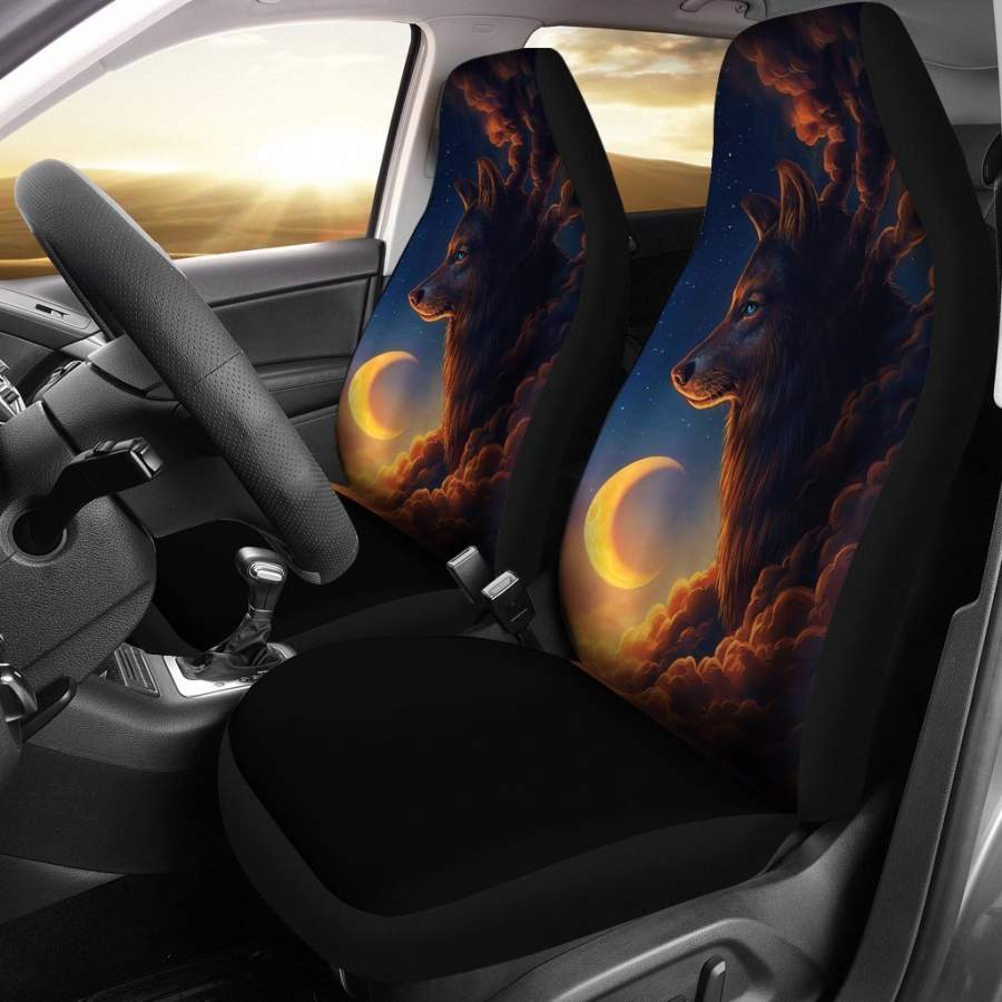 Wolf Digital Art Animal Car Seat Covers 2