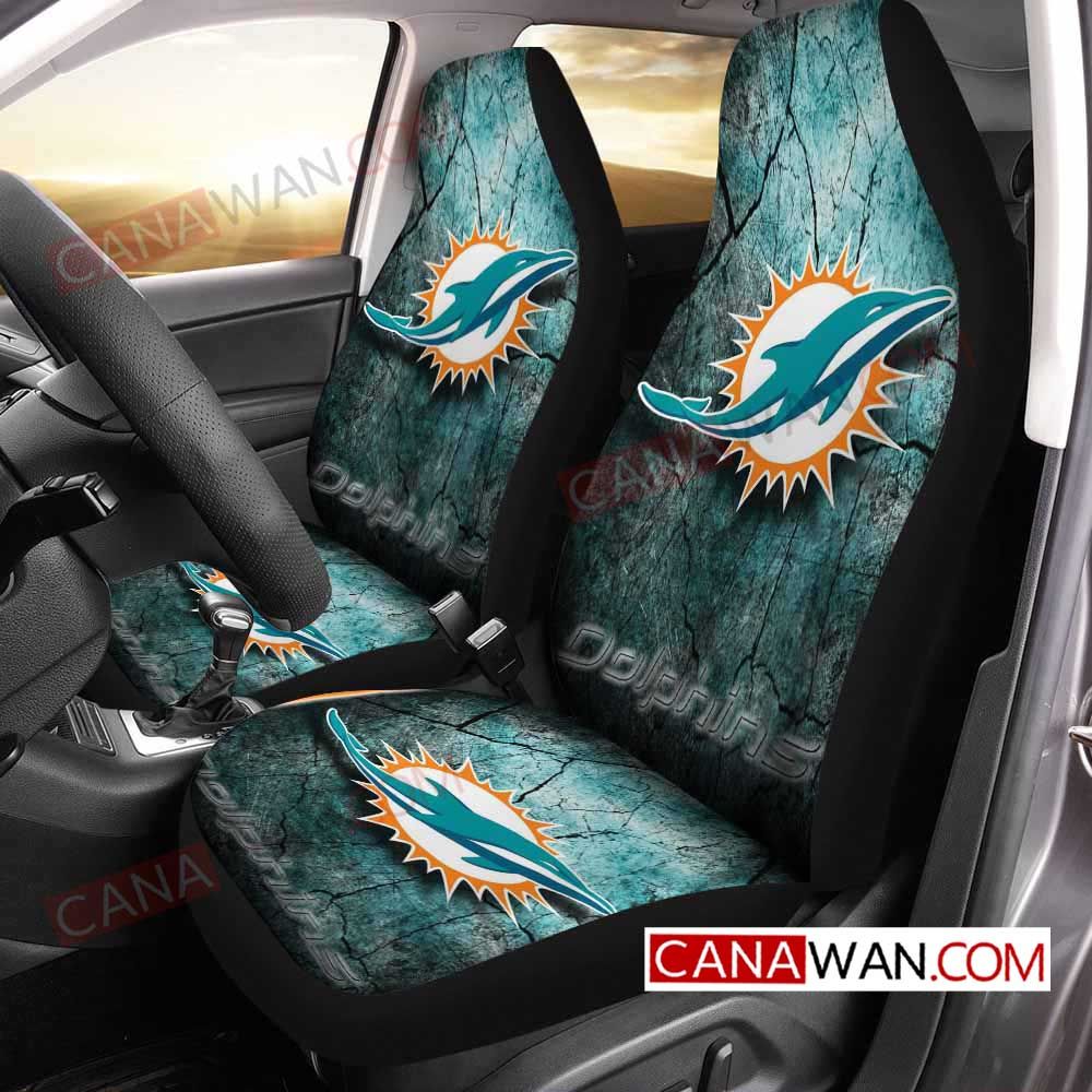 Miami Dolphins Style083 3D Customized Personalized Car Seat Cover