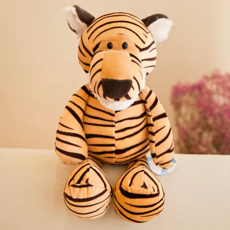 25cm 35cm Super Cute Stuffed Toys for Kids Sleeping Mate Jungle Animals Dolls Elephant Dog Tiger Fox Lion Giraffe Raccoon Monkey alx