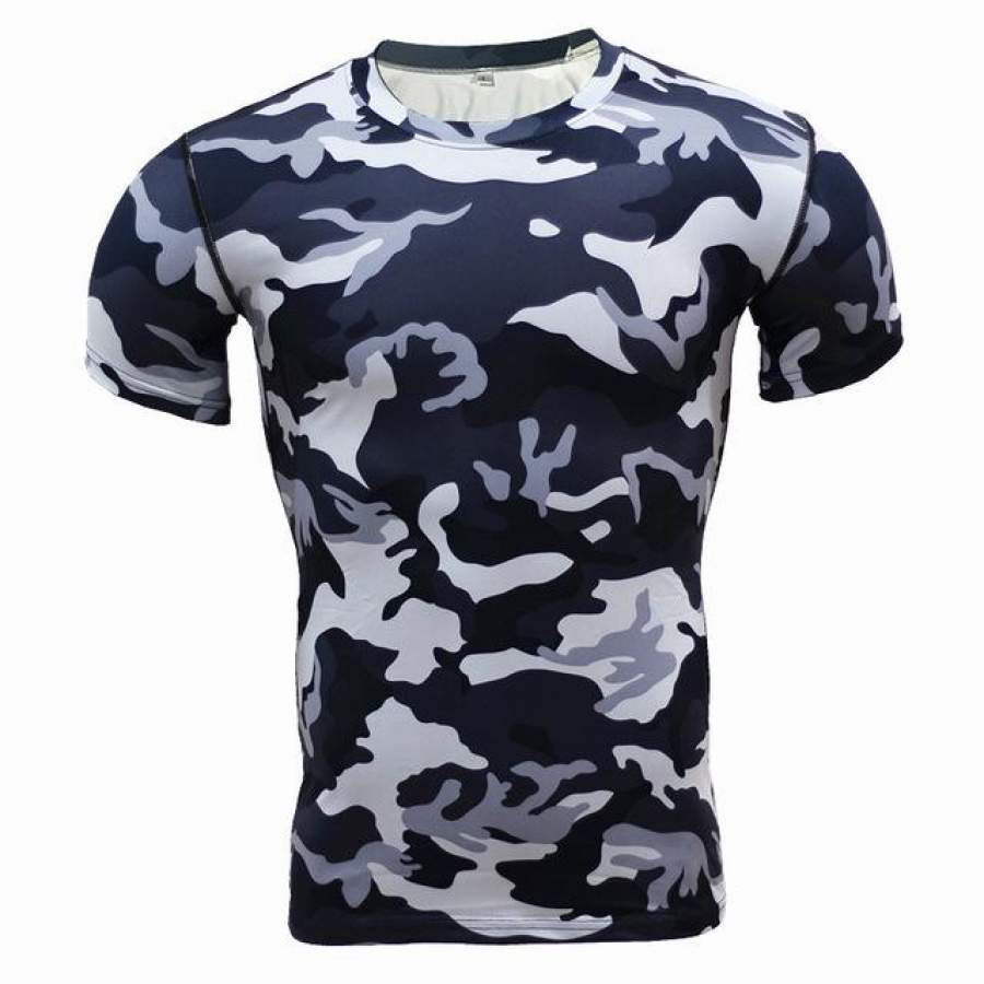Summer Base Layer T Shirt Fitness Tights Quick Dry T-Shirt Tops Tees