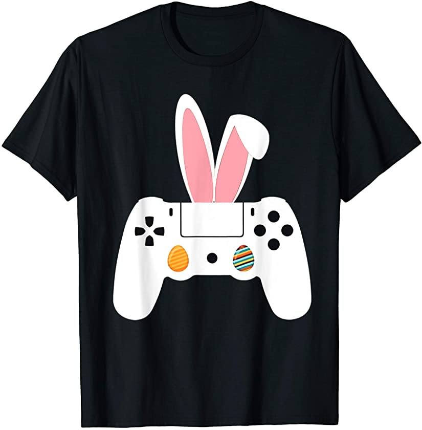 Video Game Easter Bunny Gaming Controller Gamer Boys Girls T-Shirt