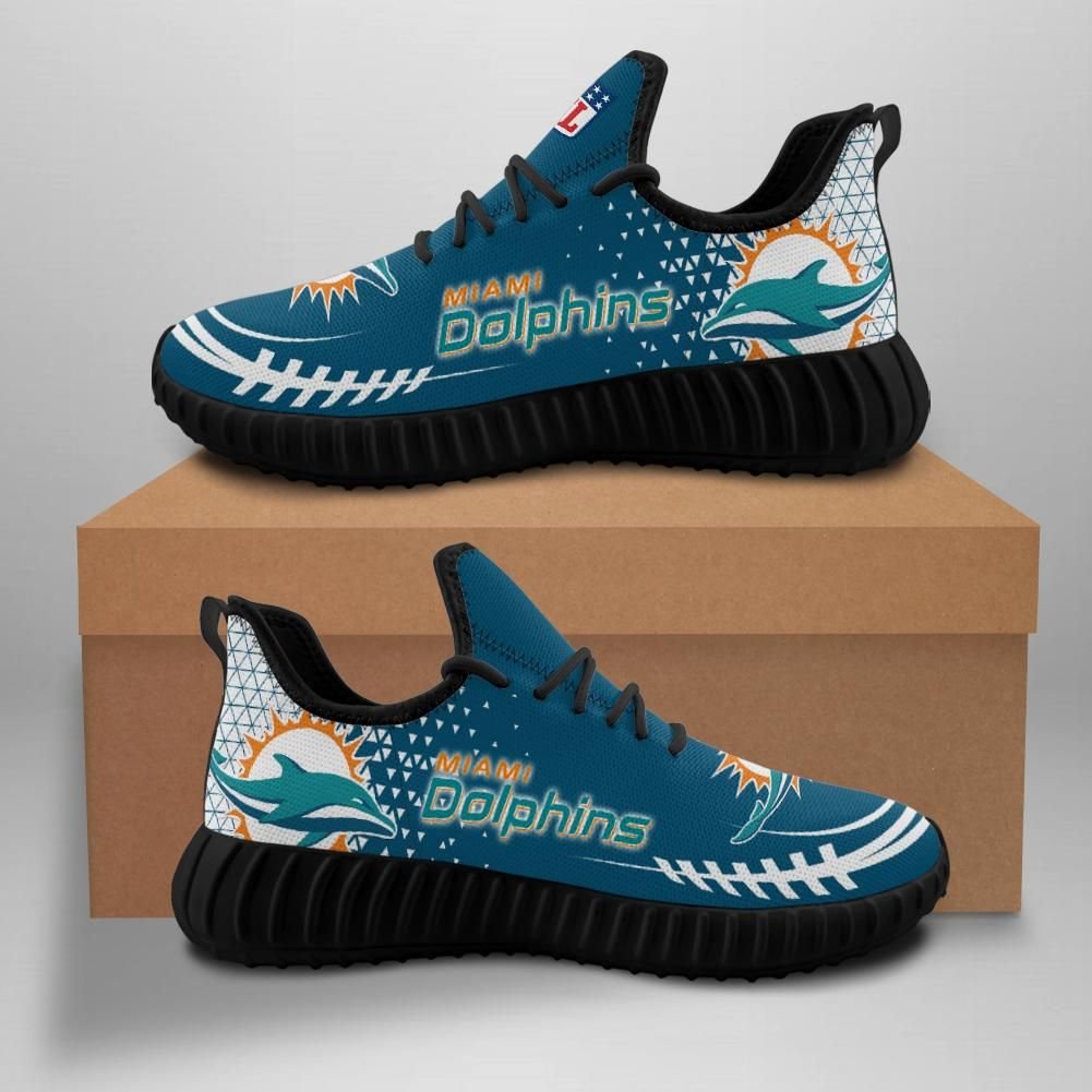 Miami Dolphins Unisex Sneakers New Sneakers Custom Shoes Football Yeezy Boost