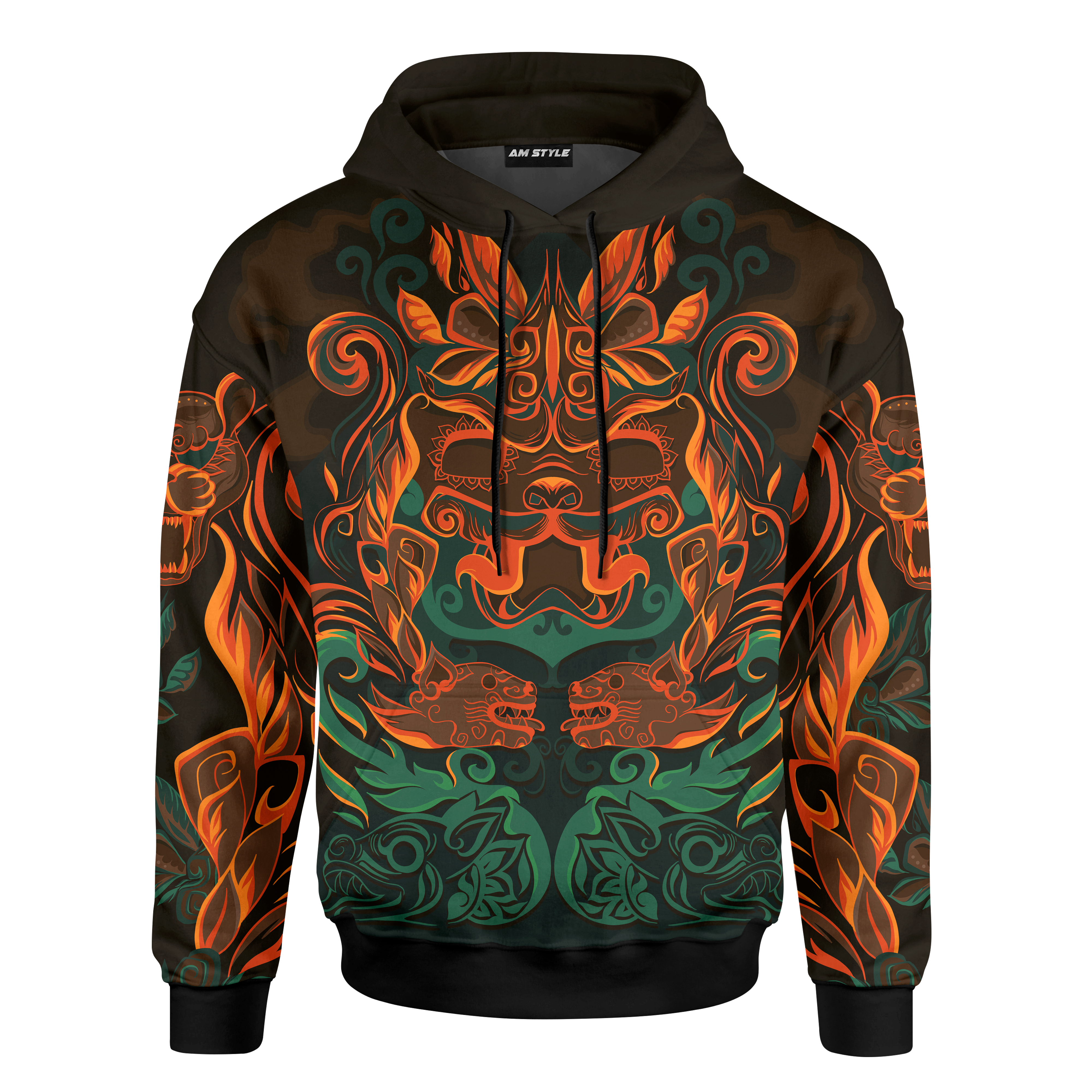 Aztec Jaguar Mask Maya Aztec Mexican Mural Art Customized 3D All Over Printed Shirt – Am Style Design