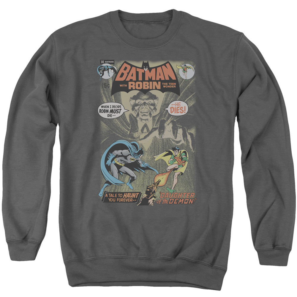 Batman #232 Cover Mens Crewneck Sweatshirt Charcoal