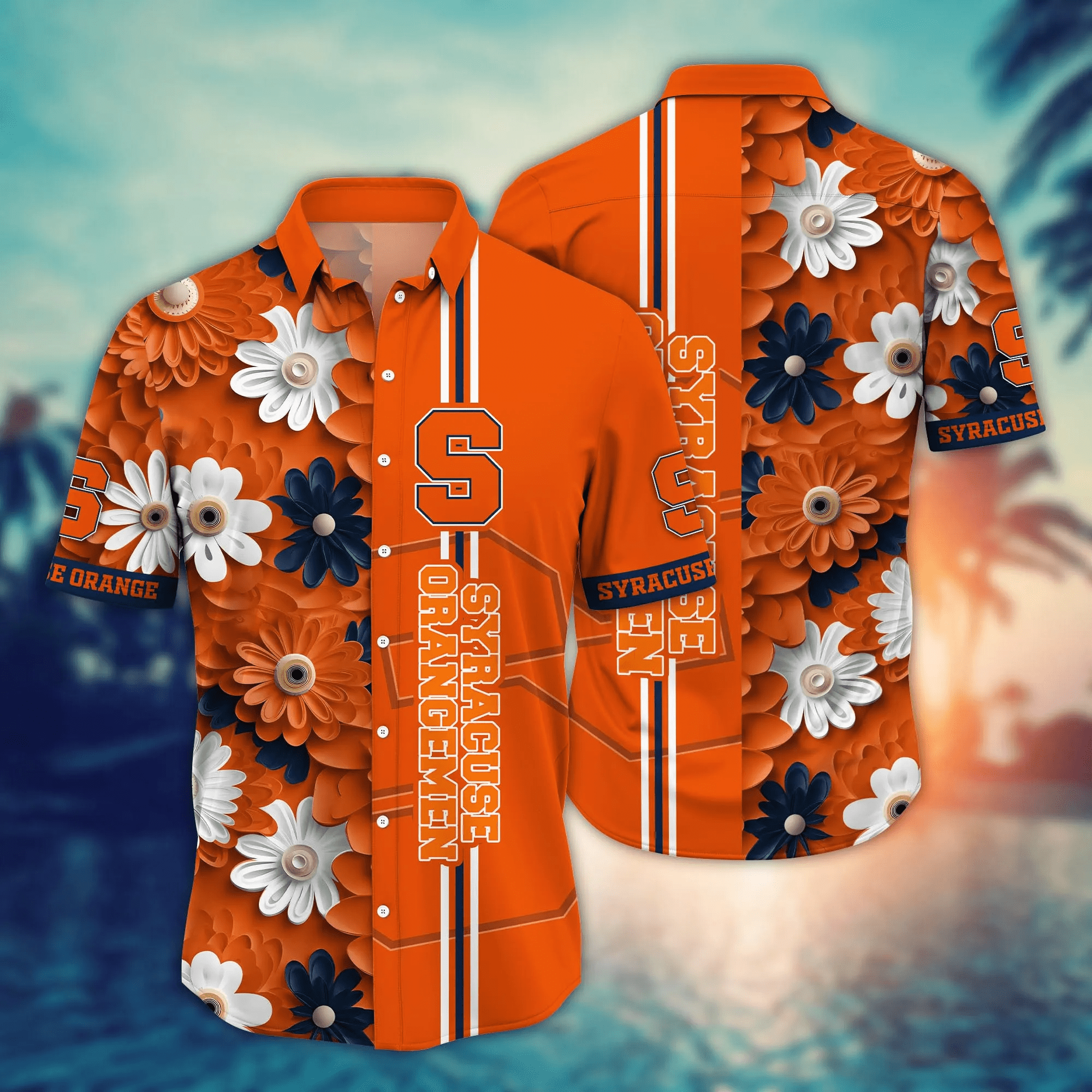 Syracuse Orange NCCA Hawaiian Shirt Lush Greenery Aloha Shirt