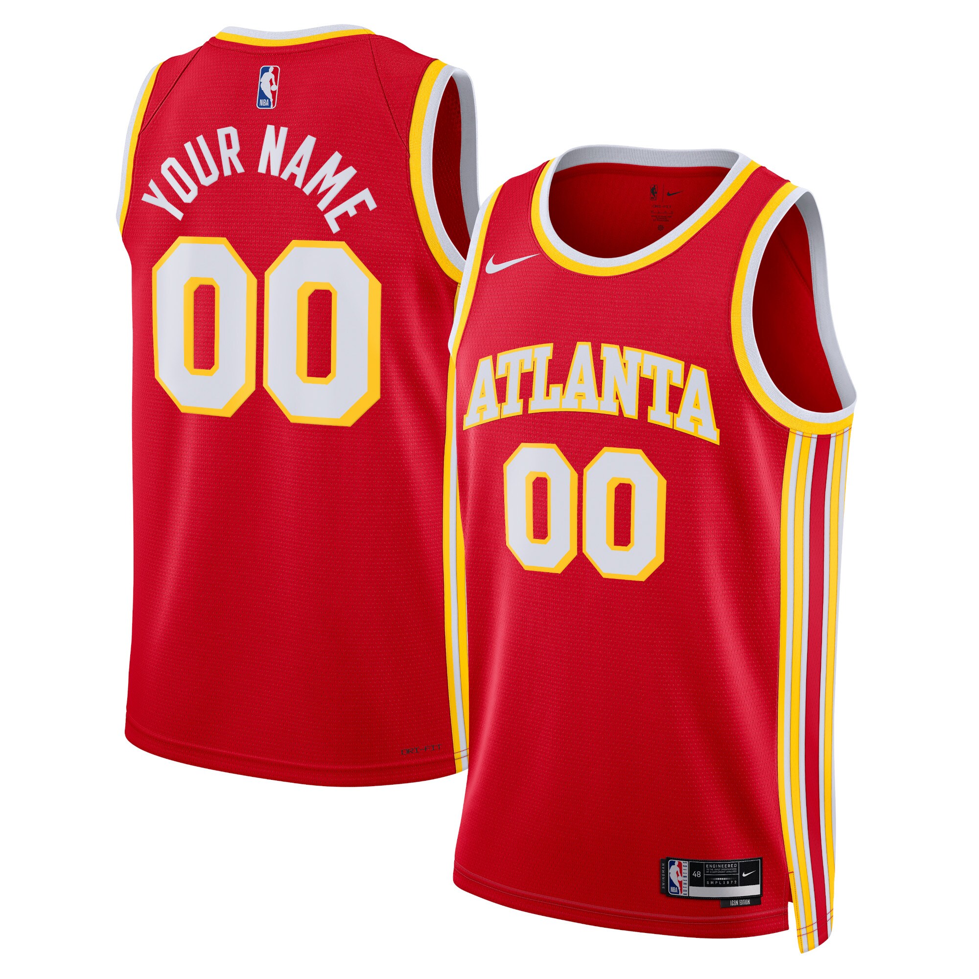 Atlanta Hawks Icon Swingman Jersey – Custom – Unisex