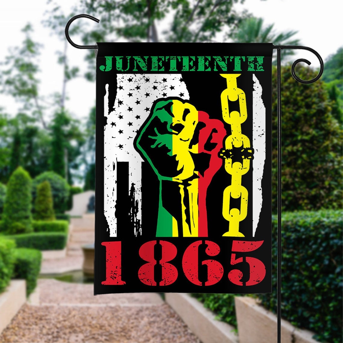 Juneteenth African Flag, Black Lives Matter Flag, Black Freedom Flag, Juneteenth Flag, African American Civil Rights Lawn Yard Decor Pg026