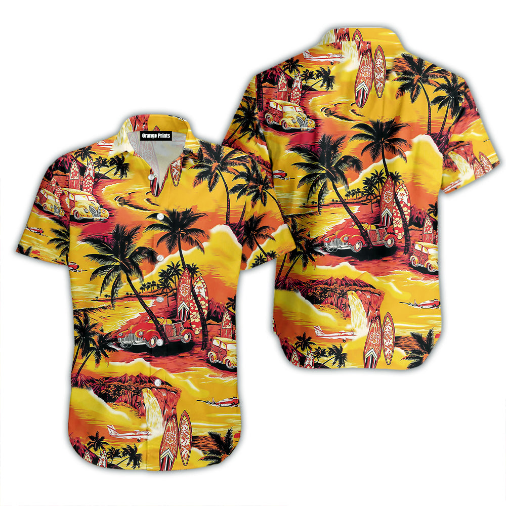 Orange And Yellow Hawaii Shirt For Men Women Ha35366