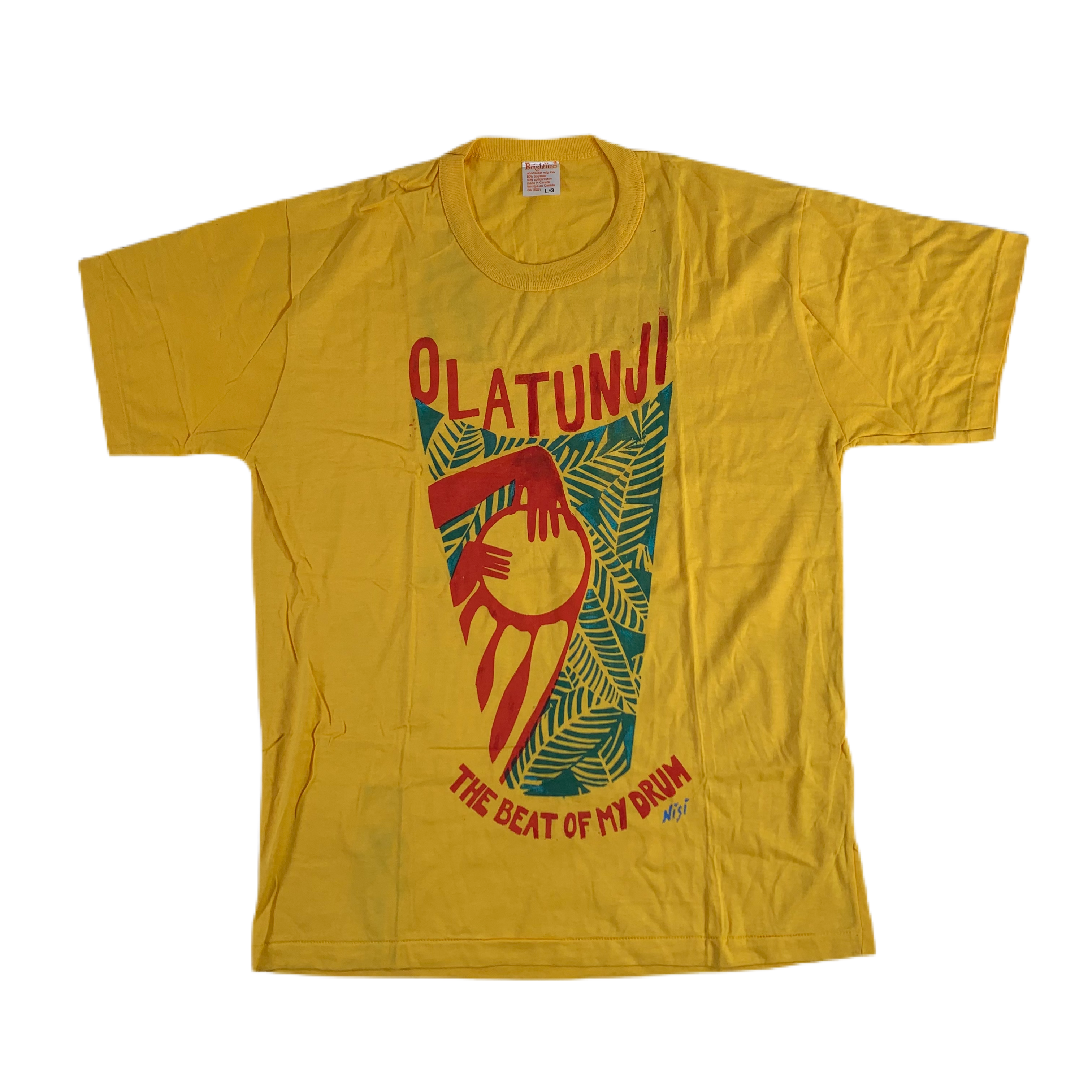 Vintage Olatunji “The Beat Of My Drum” Hand Painted T-Shirt