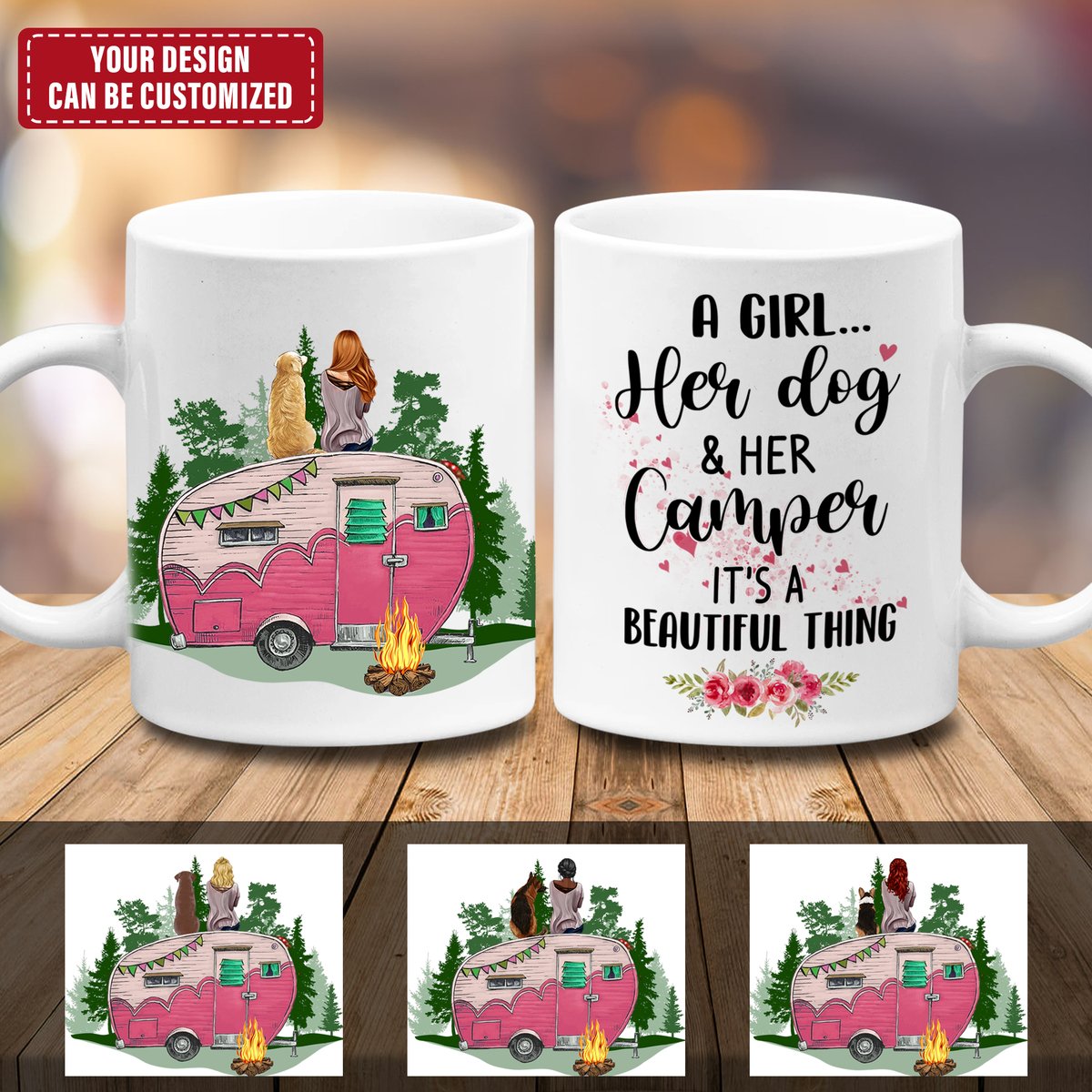 Customized Mugs Dogs Camping Puppy Top Lover Coffee Mug Halloween Christmas Inspire Gift Idea