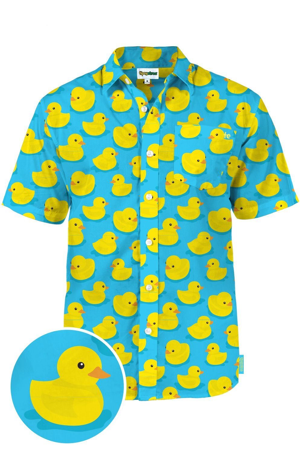 Rubber Ducky Blue Unique Design Hawaii Shirt Ha13023