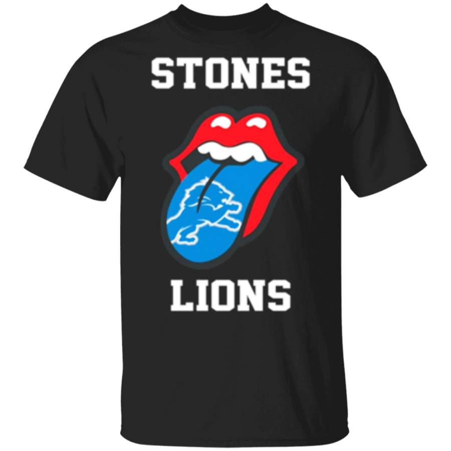 Rolling Stones Logo Detroit Lions gift family T-Shirt