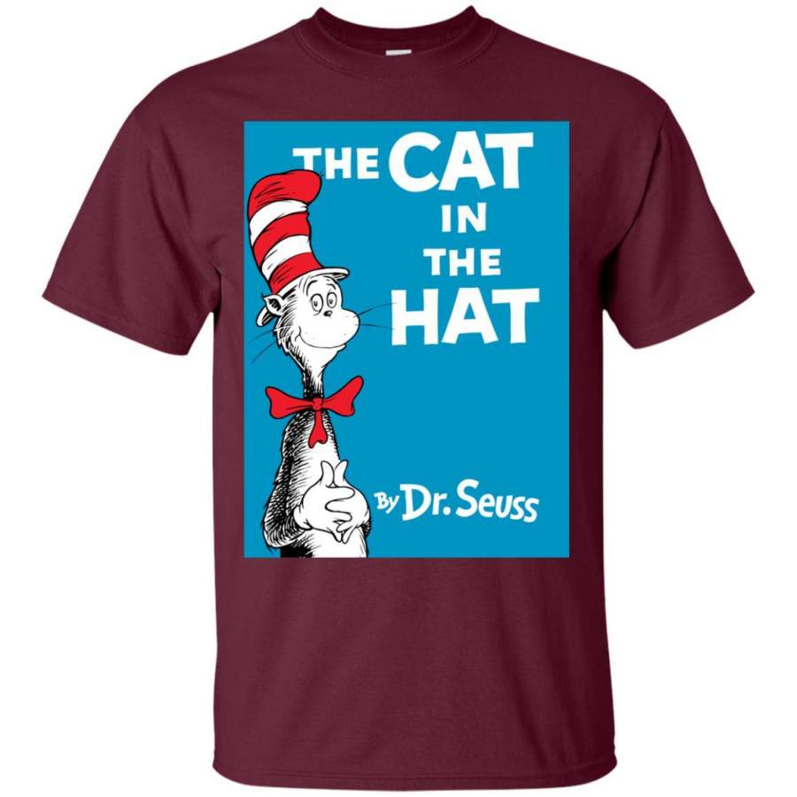 Dr. Seuss The Cat in the Hat Book Cover T-shirt - ReadingLLC