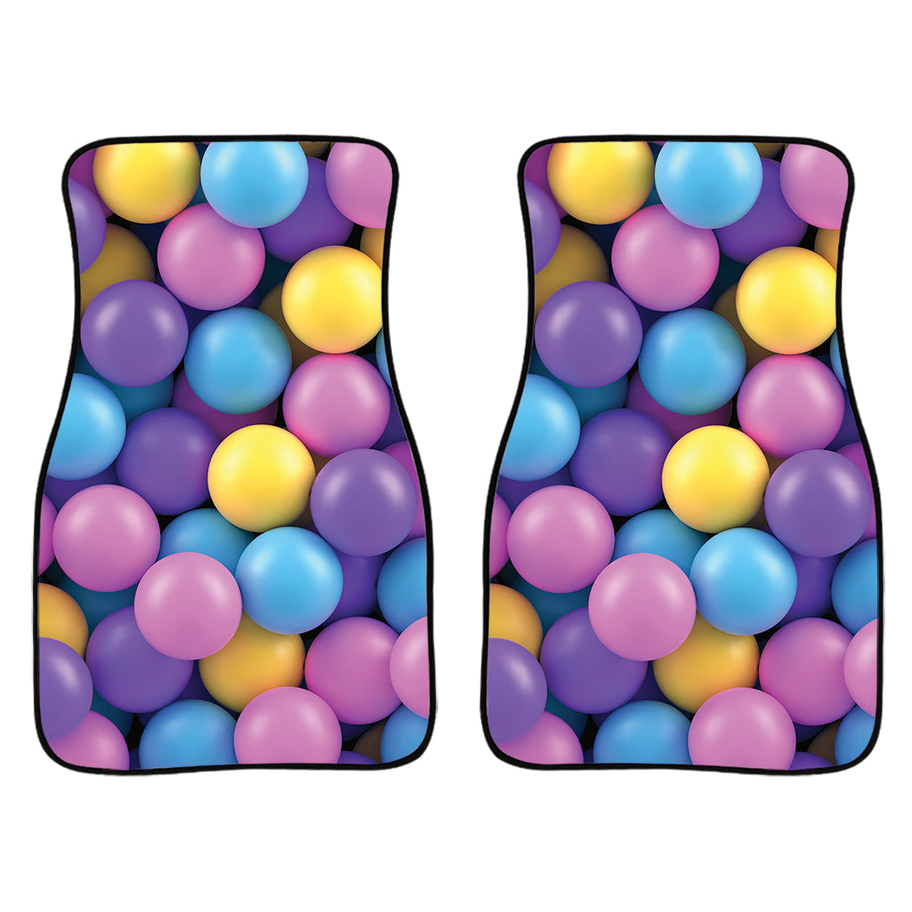 Sweet Candy Ball Pattern Print Front Car Floor Mats