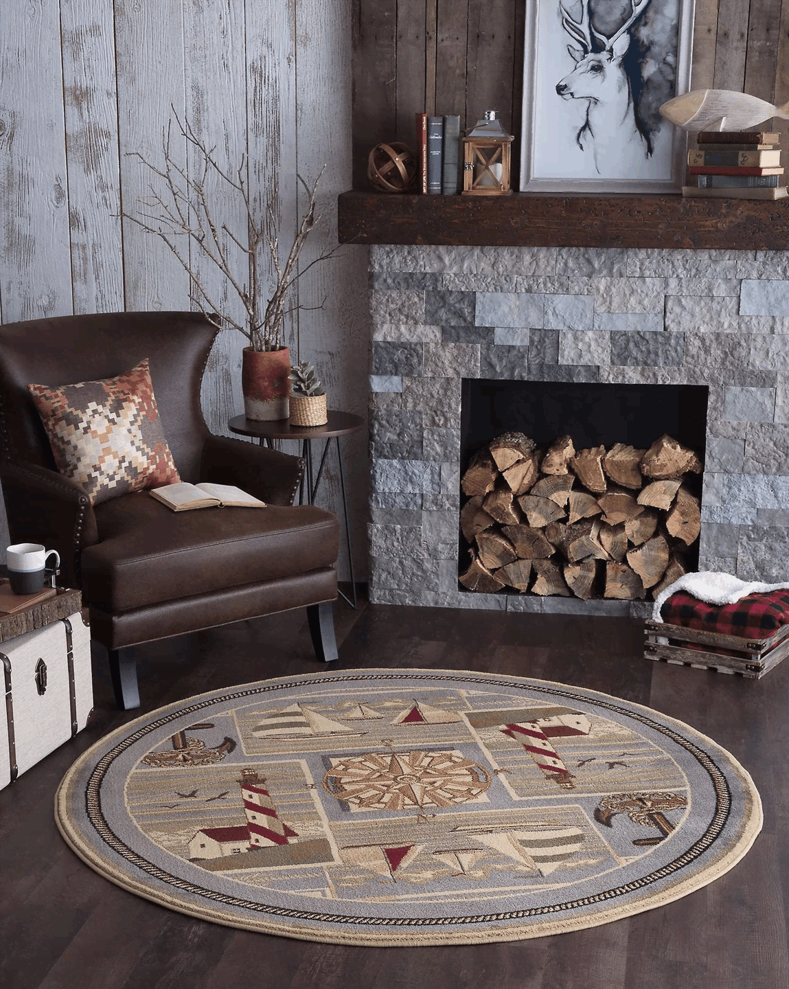 Nautical Round Rug