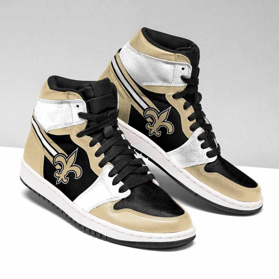 New Orleans Saints Football Fashionable Air Jordan 1 High Printing Shoes Sneaker