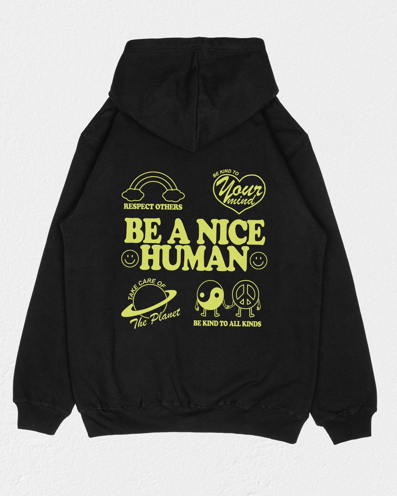 How To Be Nice Hoodie Black