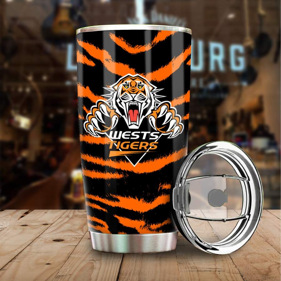 Wests Tigers Stainless Steel Tumbler NRL