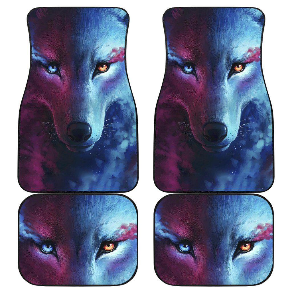 Wolf Galaxy Animals Fantasy Car Floor Mats Amazing Gift Ideas H0119 Personalized Car Seat Floor Mat Custom Print