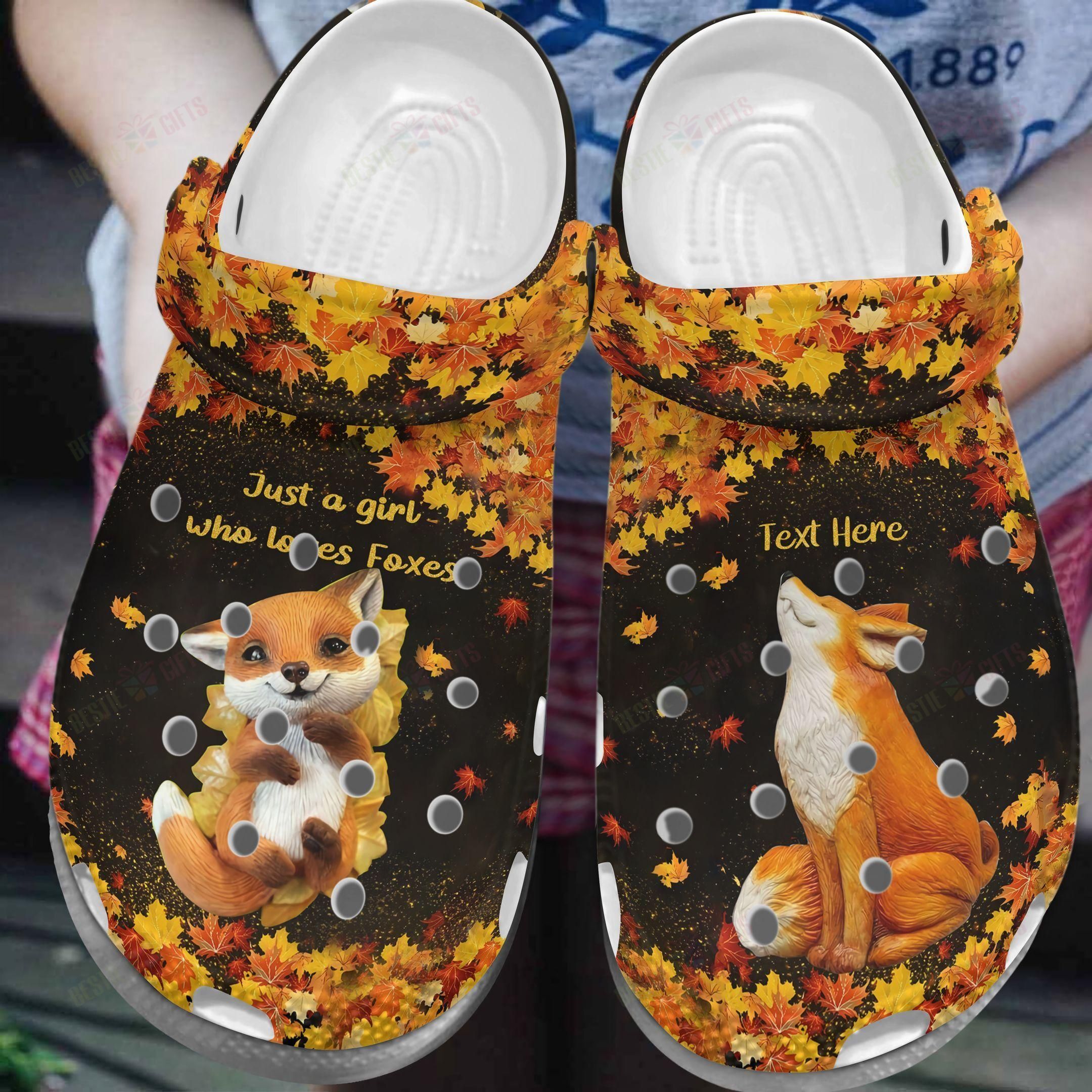 Fox Crocs Classic Clog I Love Fox Shoes