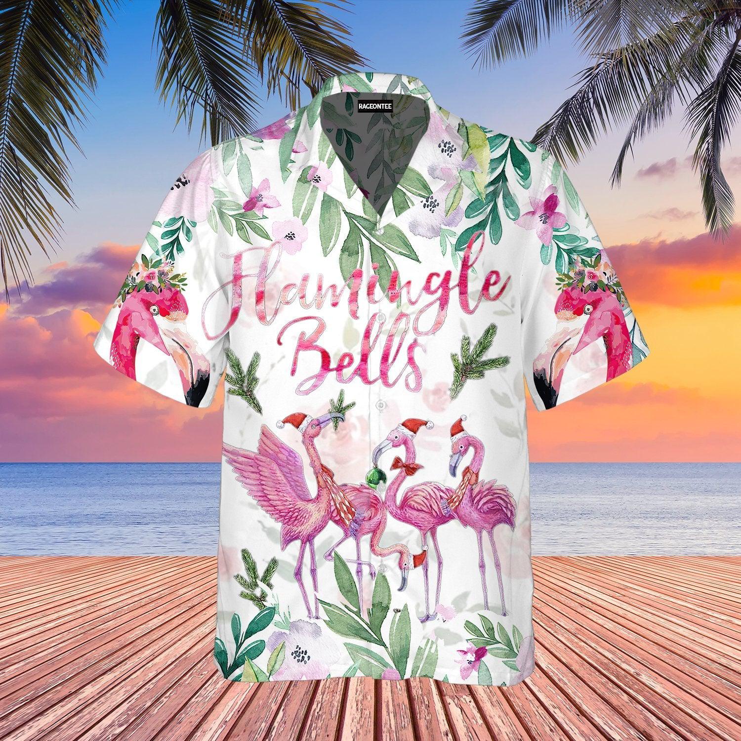 Merry Flamingo On Christmas Day Hawaii Shirt For Men Women Ha51759