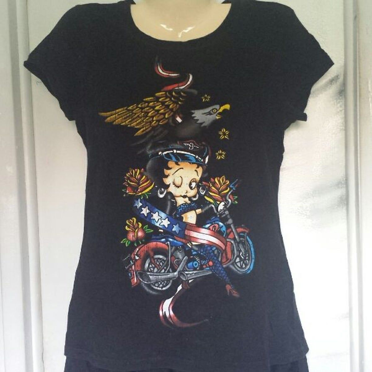 Biker Betty Boop Eagle Jr 11 13 Shirt