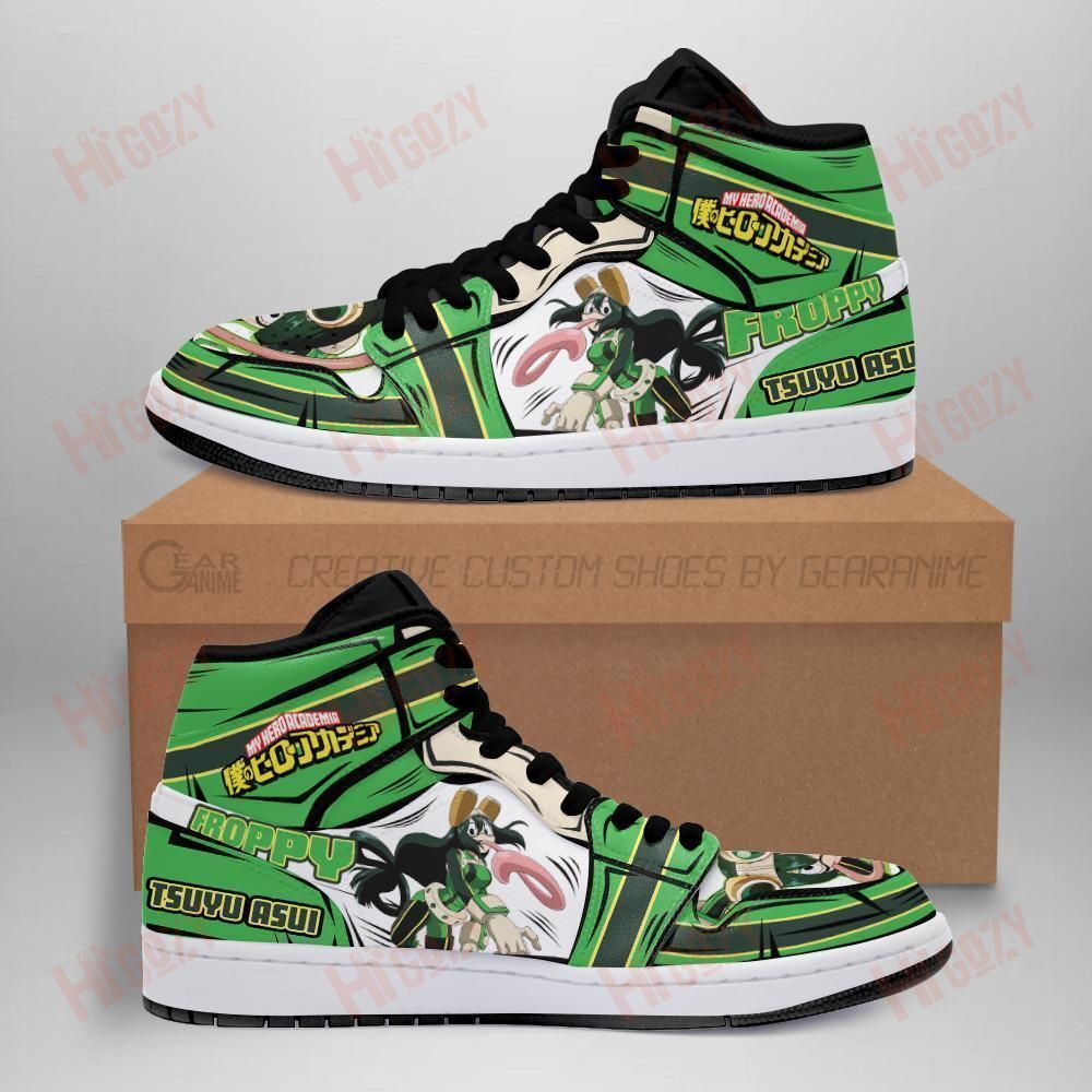 Tsuyu Asui Sneakers Custom Anime My Hero Academia Froppy Shoes