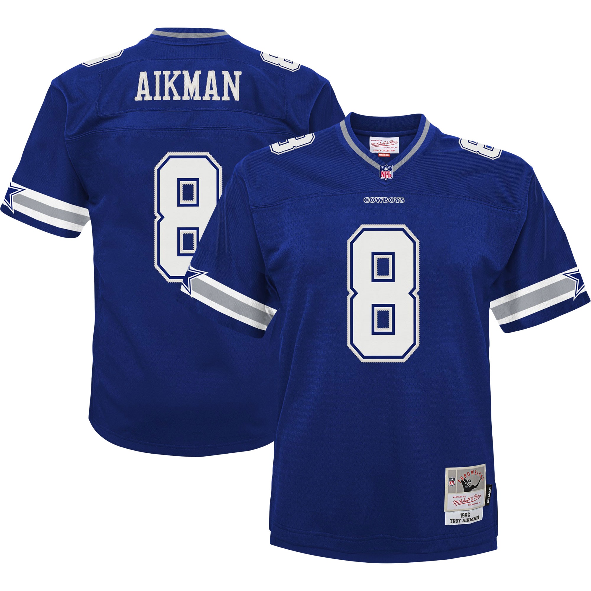 Youth Dallas Cowboys Troy Aikman Mitchell & Ness Navy Retired Player Legacy Jersey