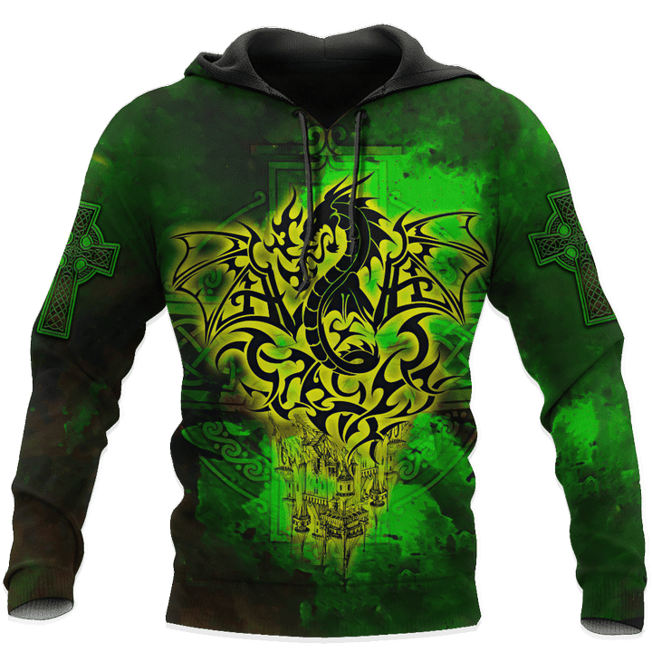 Celtic Dragon Saint Patrick’S Day 3D All Over Printed Shirts For Men And Women Hoodie