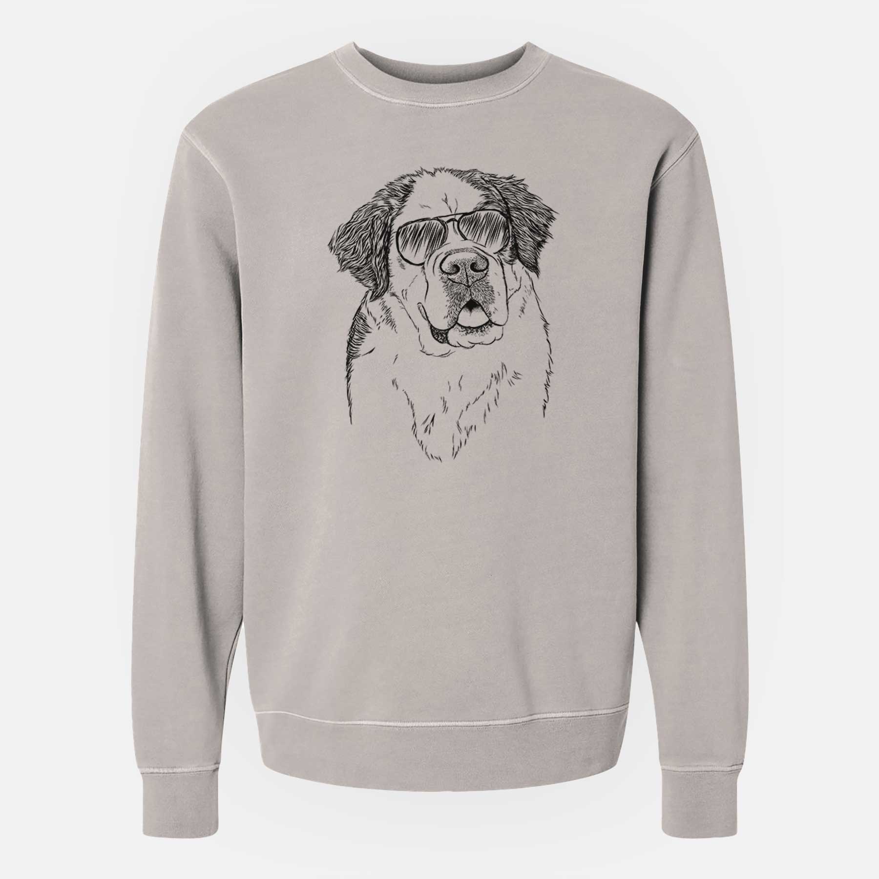Aviator Hook The Saint Bernard – Unisex Pigment Dyed Crew Sweatshirt