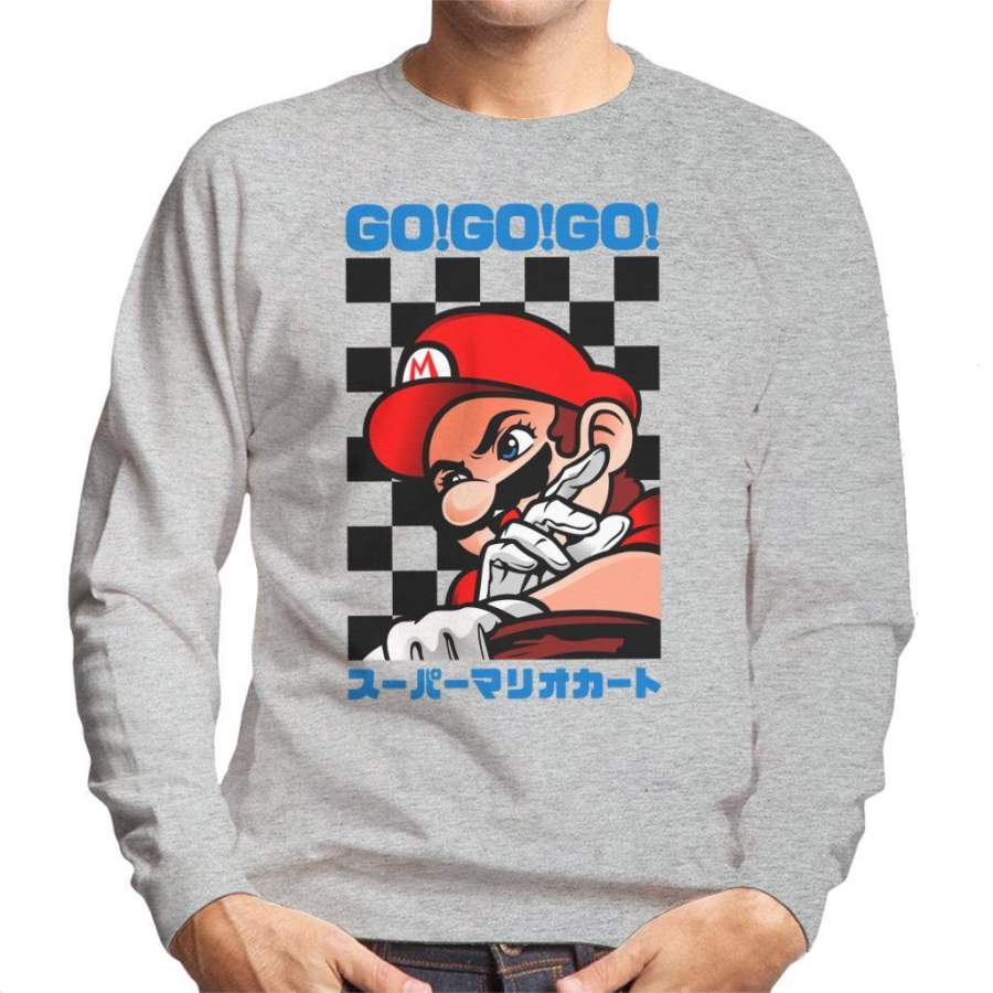Go Go GO Mario Racing Kart Version III Men’s Sweatshirt