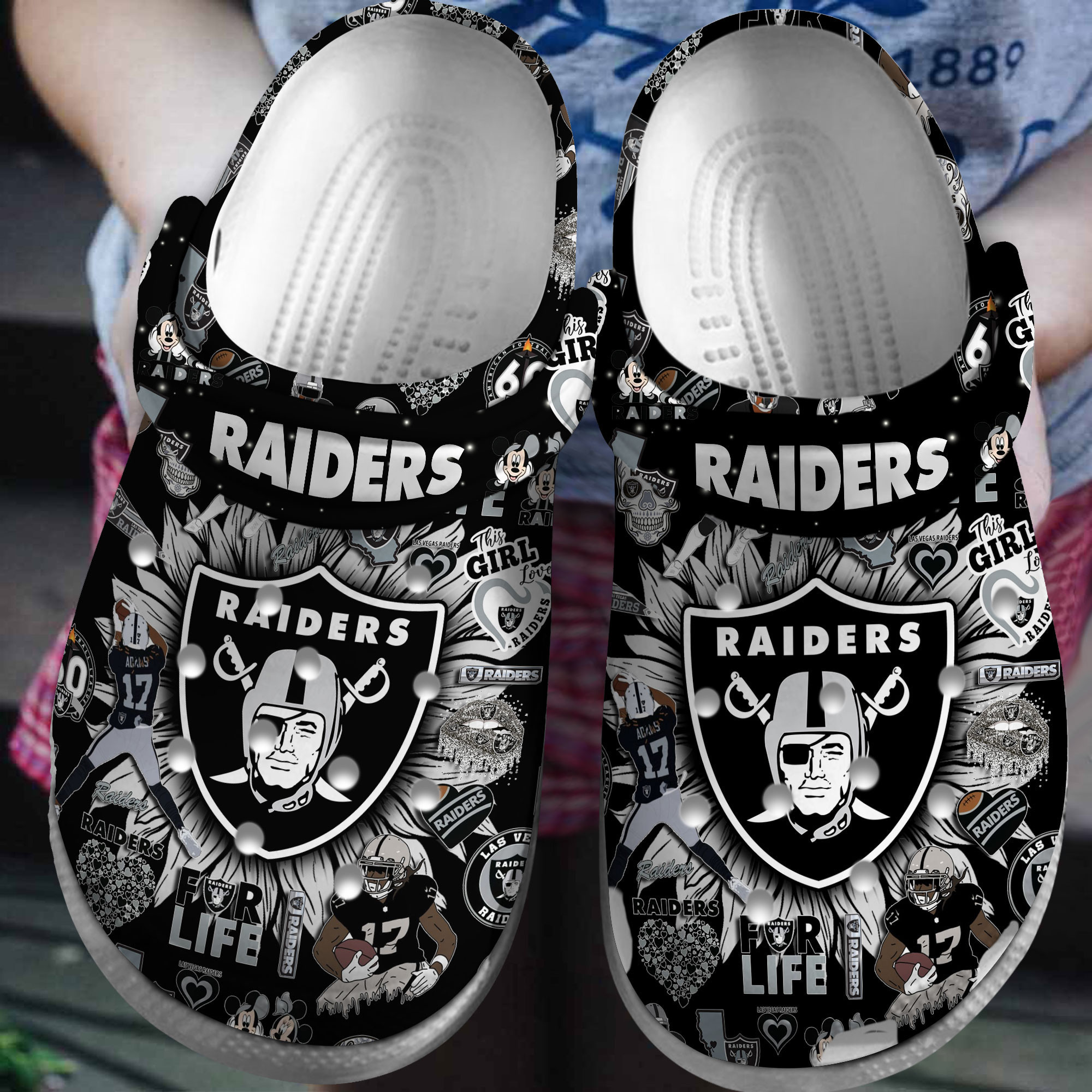 Las Vegas Raiders NFL Sport Crocss Crocband Clogs Shoes Comfortable For Men Women and Kids