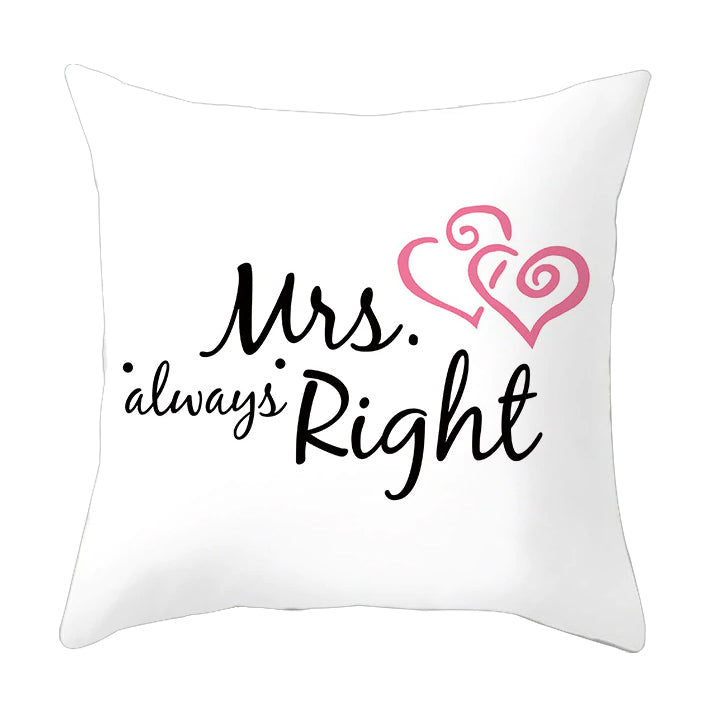 Modern Lovers Couple Decorative Pillow Case