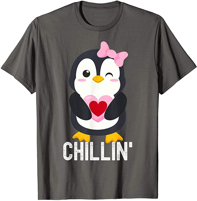 Valentines Day Penguin Chillin T-Shirt