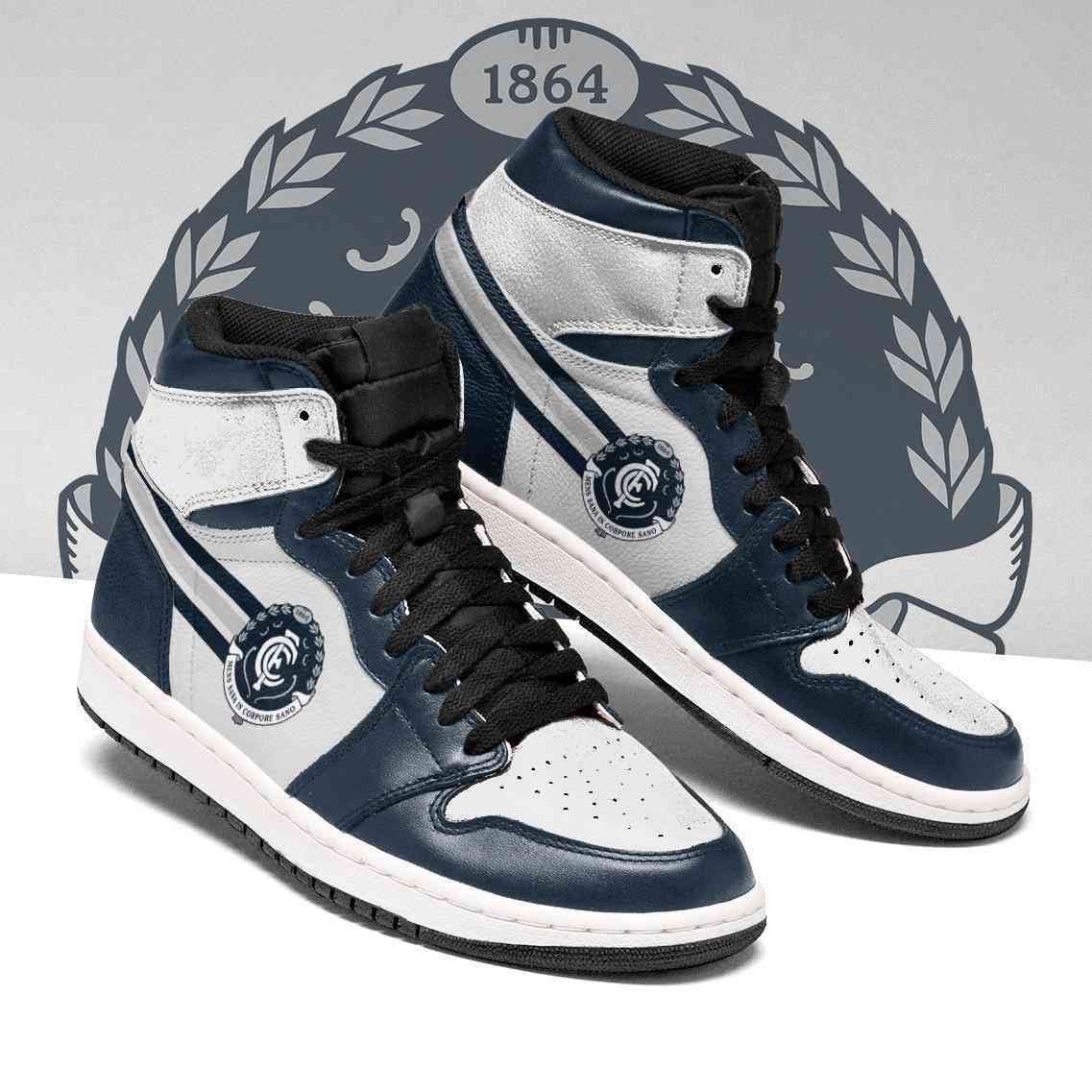 Carlton Blues AFL Top Air Jordan Shoes Sport Custom Sneakers