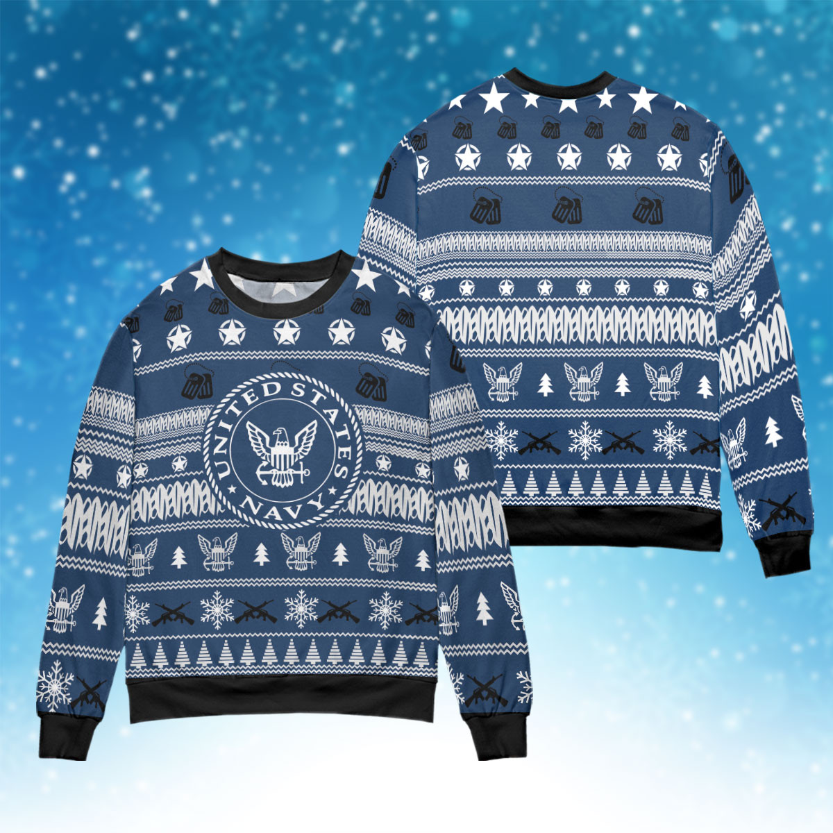 U.S Navy Blue Ugly Sweater #201221H