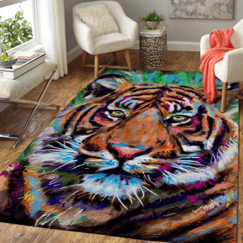 Tiger Jungle Art – Animals Area Rug Carpet