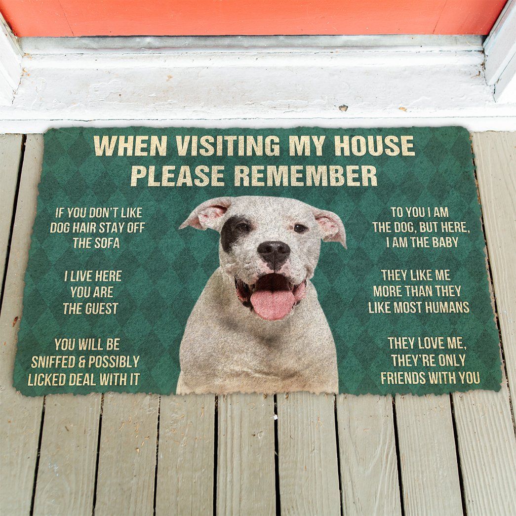 3D Please Remember Dogo Argentino Dog’S House Rules Doormat