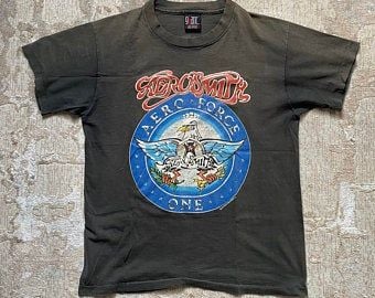 Vintage Nice Faded 1993 Aerosmith Aero Force Smith Tour Tee T-shirt 7455