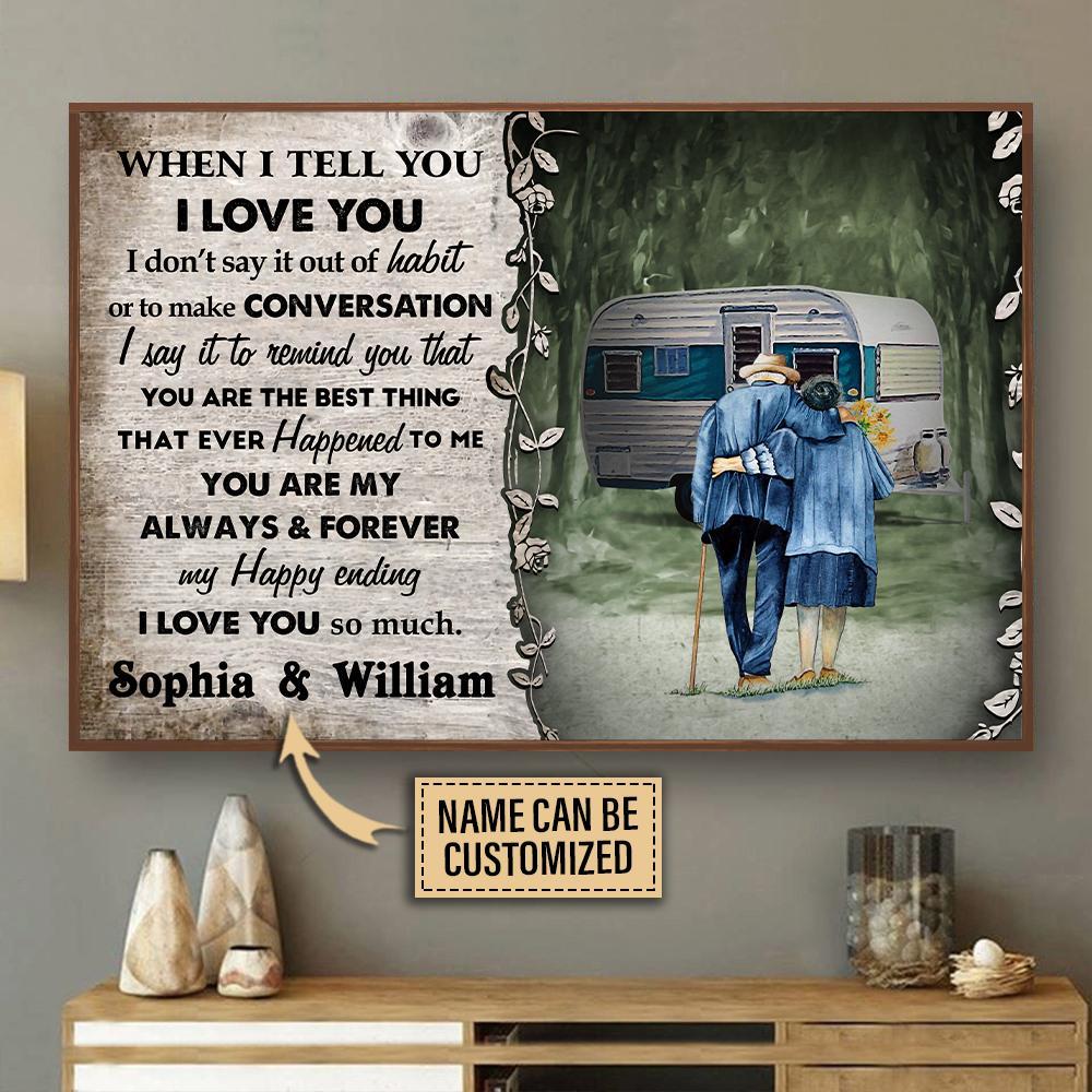 Aeticon Gifts Personalized Camping When I Tell You Canvas Mom Dad Gift Home Decor