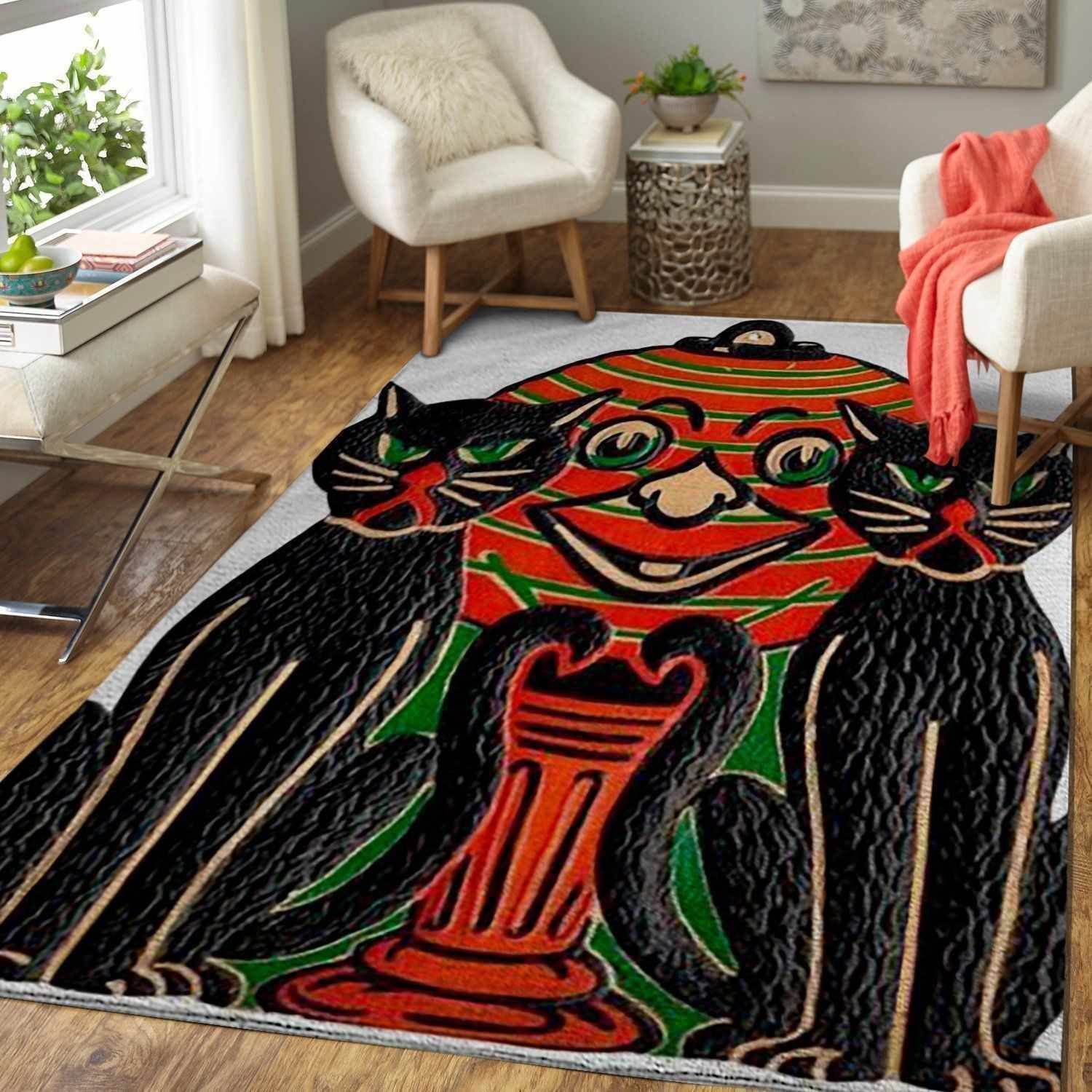 Two Black Cats Area  Sku 3813 Rug